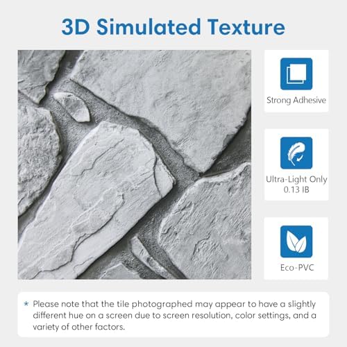 COMSTICKC 3D Faux Stone Wall Panel Peel and Stick Wall Tiles - Image 3