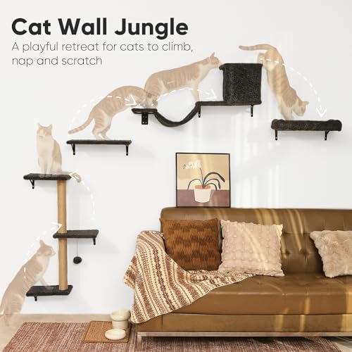 FUKUMARU Cat Wall Shelves, 4 in 1 Set - Image 2