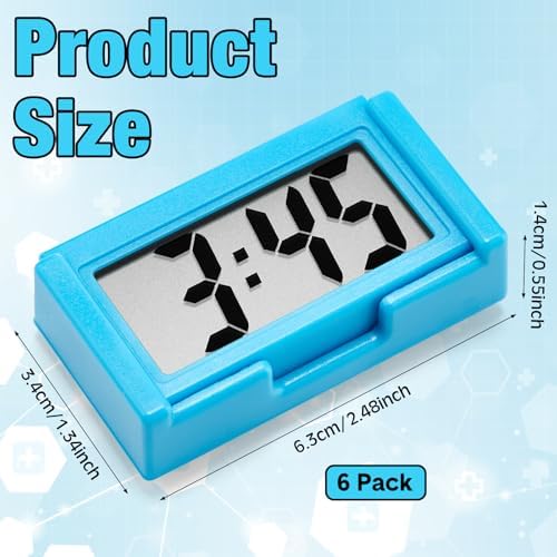 Frienda 6 Pieces Mini Small Digital Clock Stick On - Image 2