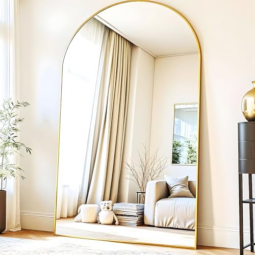 KOMCOTE Full Length Floor Mirror, 91x46 Inch Oversized Arched Standing Mirror - Image 3