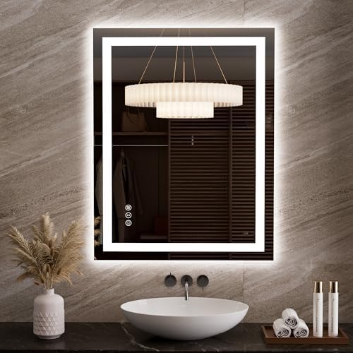 LOAAO 27.6"x35.4" LED Bathroom Mirror by LOAAO