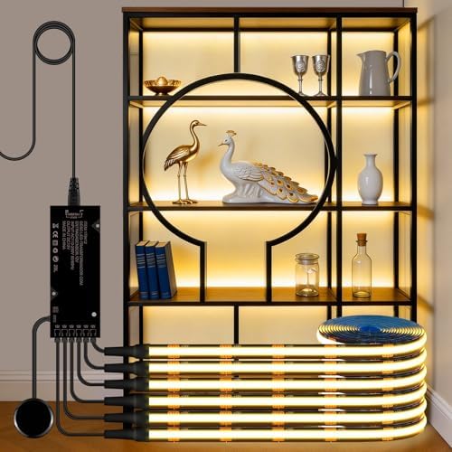 Black Cabinet Light 6‑in‑1 LED Strip by tlinkosta
