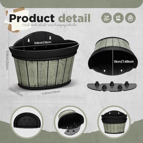 Layhit 6 Pcs Wall Hanging Planters, 10 Inches - Image 2