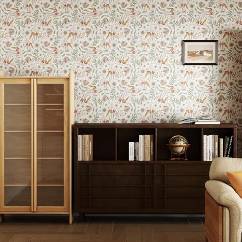 Hopepak Vintage Wallpaper Peel and Stick Floral Wallpaper Boho Floral Contact - Image 3