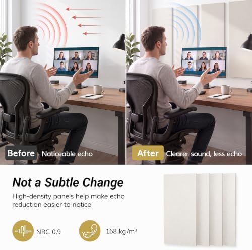 TONOR Large Acoustic Panels Self-Adhesive, Acoustic Wall Panels - Image 2