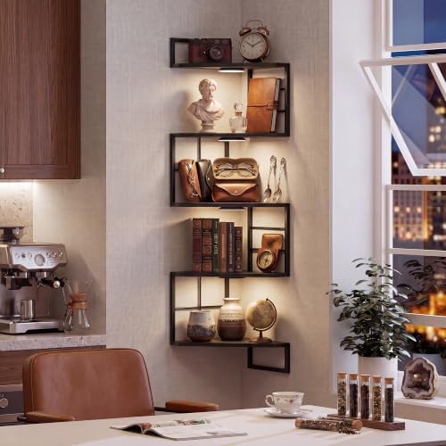 Corner Floating Shelves with Lights - Image 6