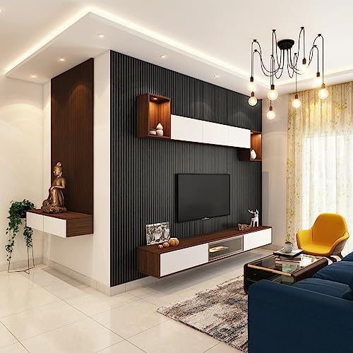 Art3d 96 x 6 Inch WPC Wood Diffuser Slat Wall Panel, Matte Black - Image 2