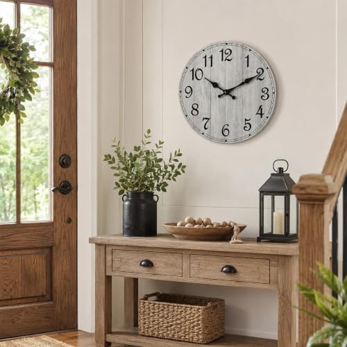 12 Inch Wall Clock, Silent Battery Operated Analog Clock - Image 6