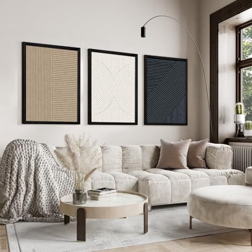 Modern Abstract Pictures Wall Art Boho Neutral Canvas Wall Art Minimalist Line - Image 4