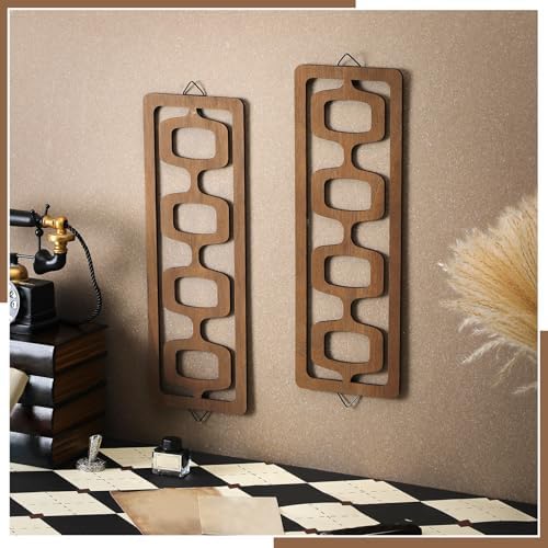 CroBlissful 2pcs Mid Century Modern Wall Art Geometric Wall Decor - Image 3