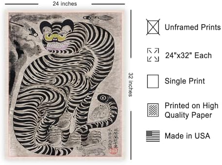 Poster Master Vintage Talismanic Tiger and Magpies Poster - Image 2