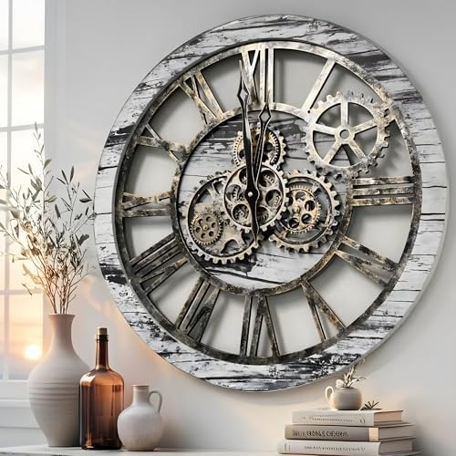 ImprovingLife The Original Real Moving Gear Wall Clock Vintage Industrial by THEGEARSCLOCK