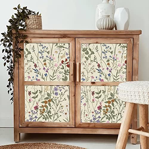 JiffDiff Wallpaper Self-Adhesive Blooming Vintage Colourful Flowers Wall Paper - Image 5