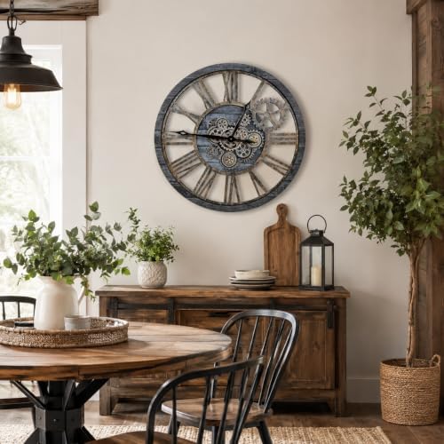 The B-Style 30" Large Wall Clock, Carbon Gray - Image 5