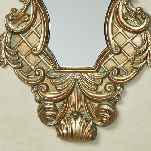 Lattice Scroll Gold Traditional Classic Wall Mirrors | Set of Three | Vintage - Image 5