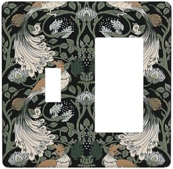 Outlet Covers William Morris Vintage Floral Plants And Birds 1 Toggle 1 Rocker by Lightswitchcovers