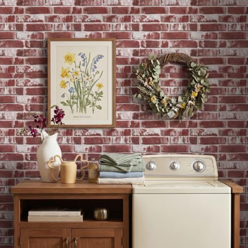 3D Peel and Stick Faux Brick Wall Panels 15.7" x 11.8" 10-Pack - Image 3