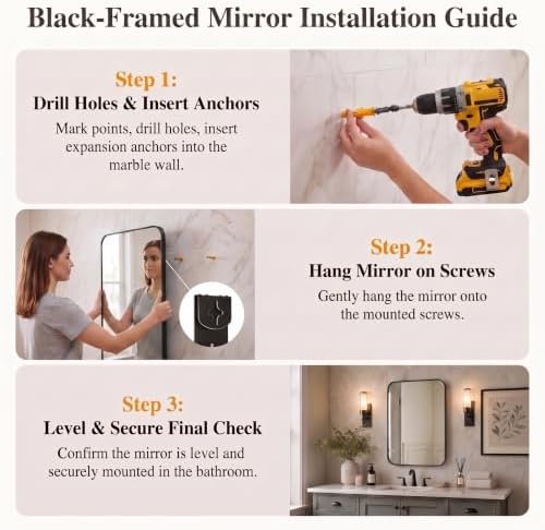 2-Pack 20X30 Inch Bathroom Mirror, Rectangle Aluminum Frame Mirror Anti-Rust - Image 6