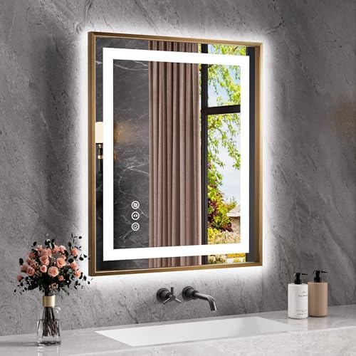 Amorho 36"X30" LED Bathroom Mirror by Amorho