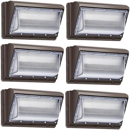 ledmo 120W LED Wall Pack Light Outdoor 6 Pack Exterior Commercial Lighting by LEDMO