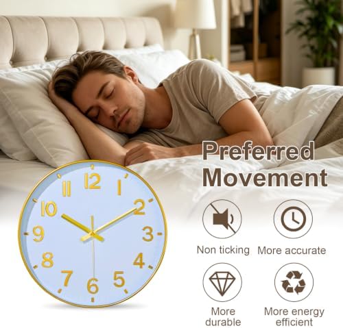 Wall Clocks Battery Operated, 14Inch Silent Wall Clock - Image 4