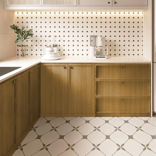 Abyssaly Wood Grain Look Oak Contact Paper Peel and Stick Countertops - Image 6