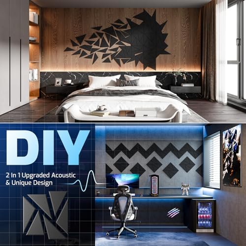 18 Pack Self-Adhesive Acoustic Panels, Sound Proof Foam Panels - Image 3