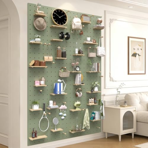 Wooden Modular DIY Pegboard Wall Organizer by BIFCIOFHBrandFlagship
