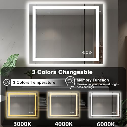EchosLife 40"x36" LED Bathroom Vanity Mirrors - Image 4