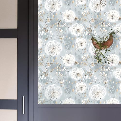 Nukofal Floral Wallpaper Peel and Stick Dandelion Contact Paper 16.9"x118" - Image 3