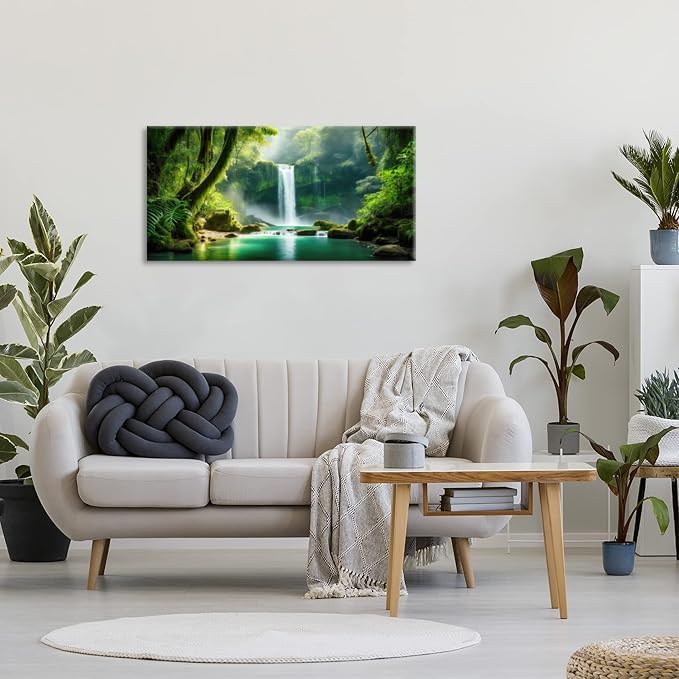Lasdel Calm Waterfall Landscape Wall Art - Image 3