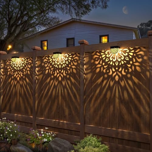 Solar Fence Lights 6 Pack Solar Deck Step Wall Lights Outdoor Waterproof LED - Image 4