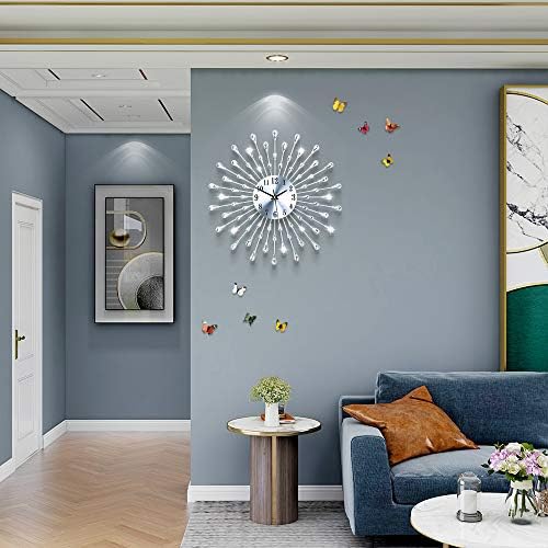 FLEBLE Large Wall Clocks for Living Room Decor Modern Silent Analog Clock - Image 2