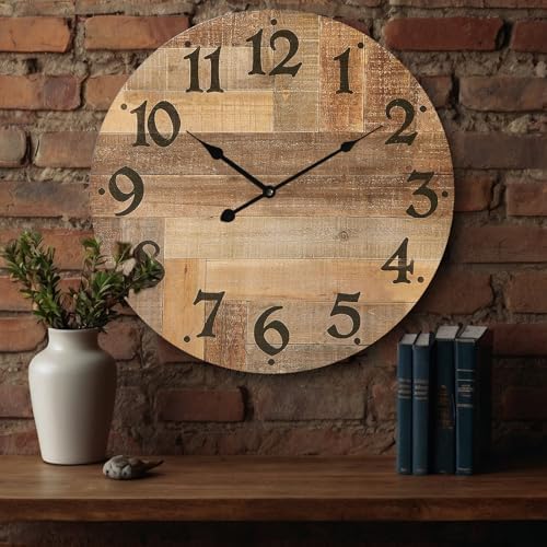 24 Inch Silent Large Wall Clock Battery Operated by ErunerHomeDecor