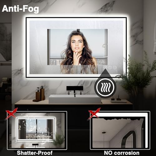 EchosLife 48x30 LED Bathroom Mirror - Image 6