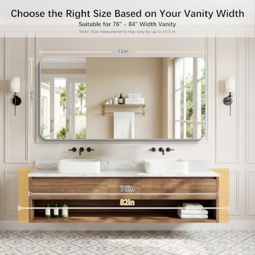 DESBING 72"x36" Bathroom Mirror - Image 3