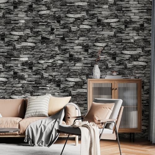 Peel and Stick 3D Foam Stone Wall Panels, Self Adhesive Wallpaper - Image 2