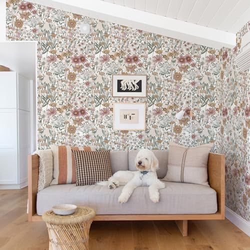 Orainege Peel and Stick Wallpaper Daisy Floral Wallpaper Self Adhesive - Image 3