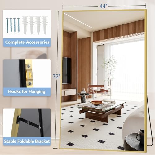 MirrMuse Large Mirror Full Length 72"X44", Oversized Floor Mirror - Image 5