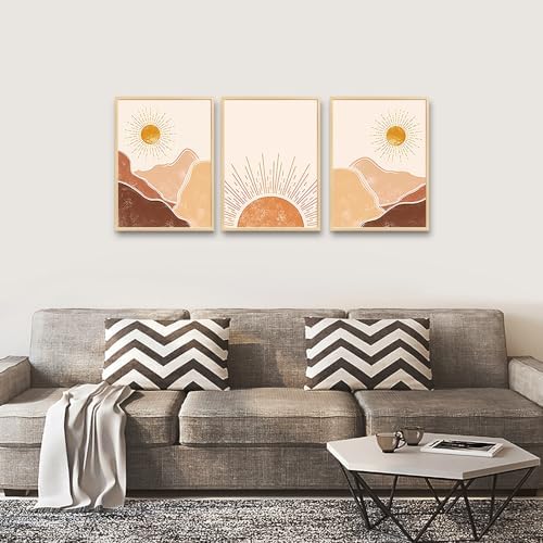 Natural Wood Framed Boho Wall Art - Image 3