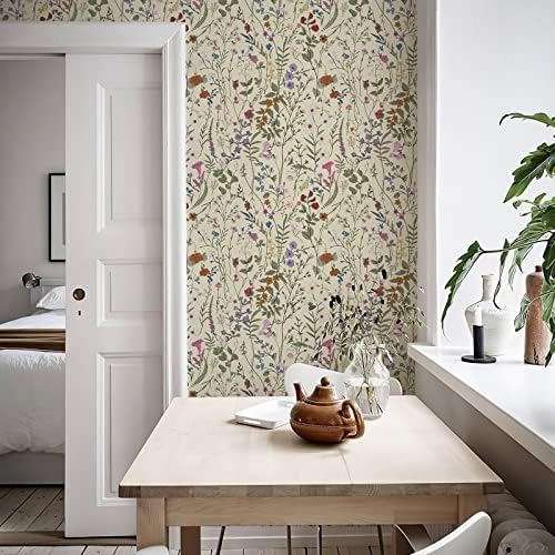 JiffDiff Wallpaper Self-Adhesive Blooming Vintage Colourful Flowers Wall Paper - Image 3