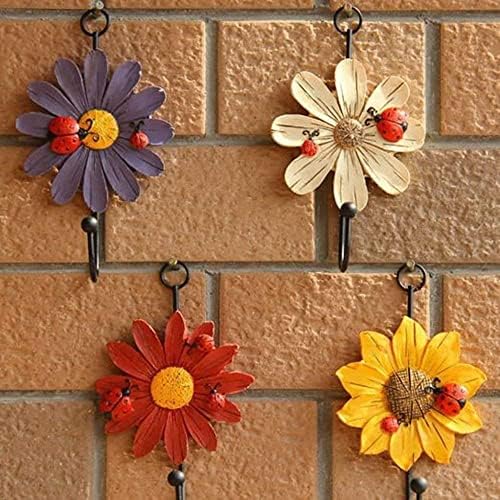GDYOOSHOW Decorative Hooks Coat Hanger Flower Key Holder Metal Hook - Image 2