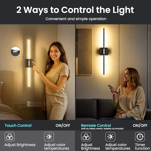 10000mAh Battery Operated Wall Sconces Set of 2 - Image 6