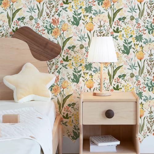 Floral Wallpaper Colorful Flower Botanical Contact Paper17.3in393in - Image 3