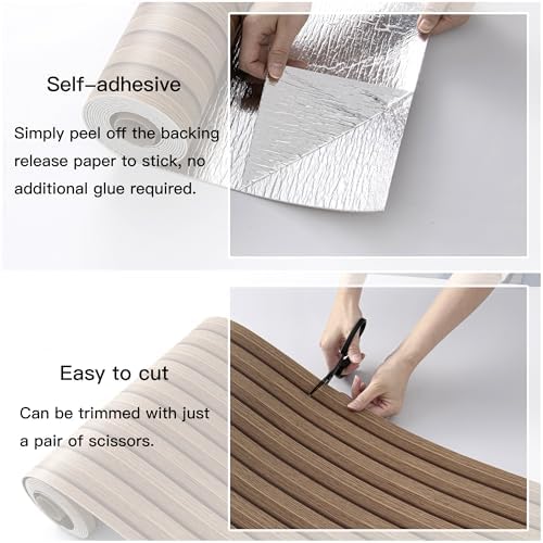 Light Walnut Peel and Stick Slat Wall Panels, Wood Grain Paneling - Image 6