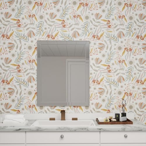Hopepak Vintage Wallpaper Peel and Stick Floral Wallpaper Boho Floral Contact - Image 5