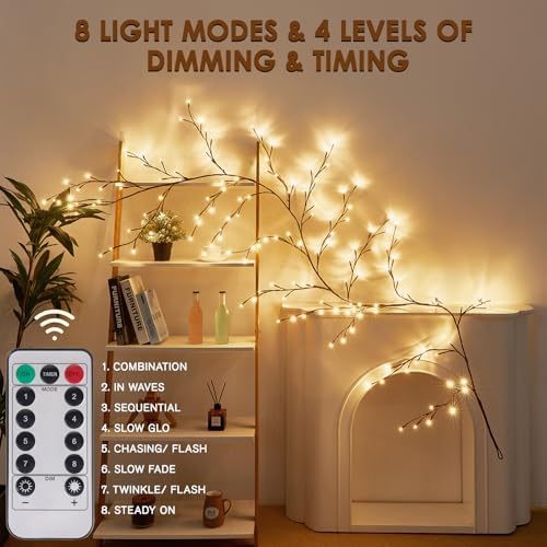 Bexdir Enchanted Willow Vine Lights 9.3ft 160LED, Lighted Branches - Image 2