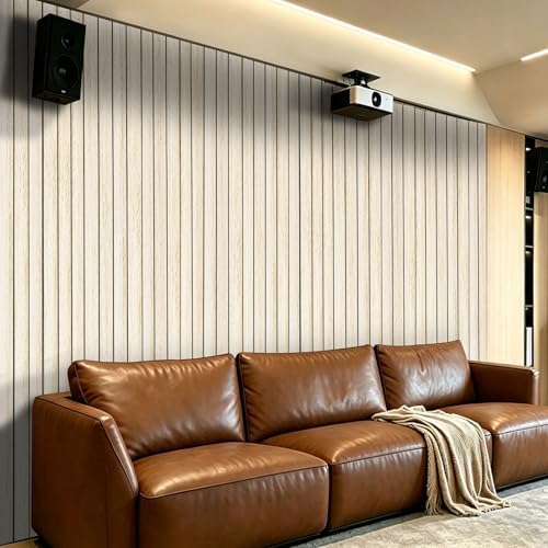 3D Peel and Stick Wall Panels PVC Grille Slat 118"x15.8" Self-Adhesive Wall - Image 6