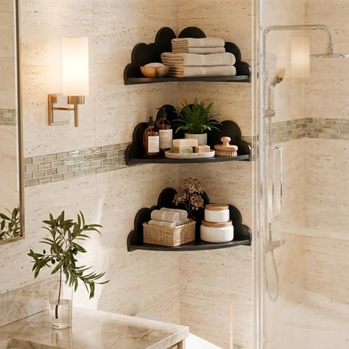 Black Cloud Floating Corner Shelves - Image 5