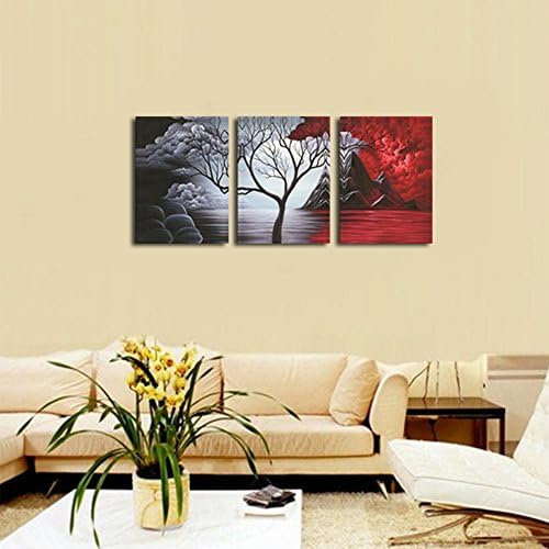 Wieco Art 3 Panels Abstract Canvas Wall Art - Image 4
